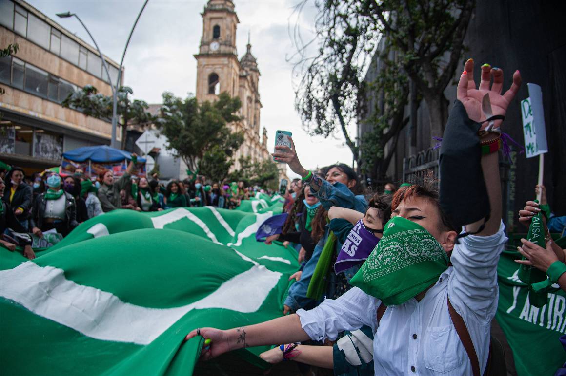 IMAGO / Zuma Wire / Chepa Beltran | Demonstration demanding the decriminalization of abortion during the Global Day of Action for Legal and Safe Abortion in Latin America and the Caribbean in Bogotá on September 28, 2021.
