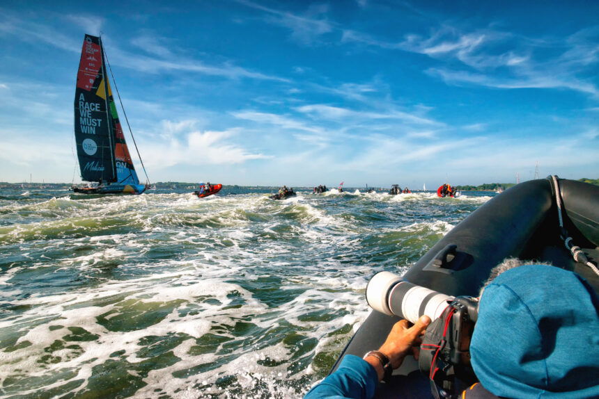 Sailing photography during Ocean Race Kiel Fly-By