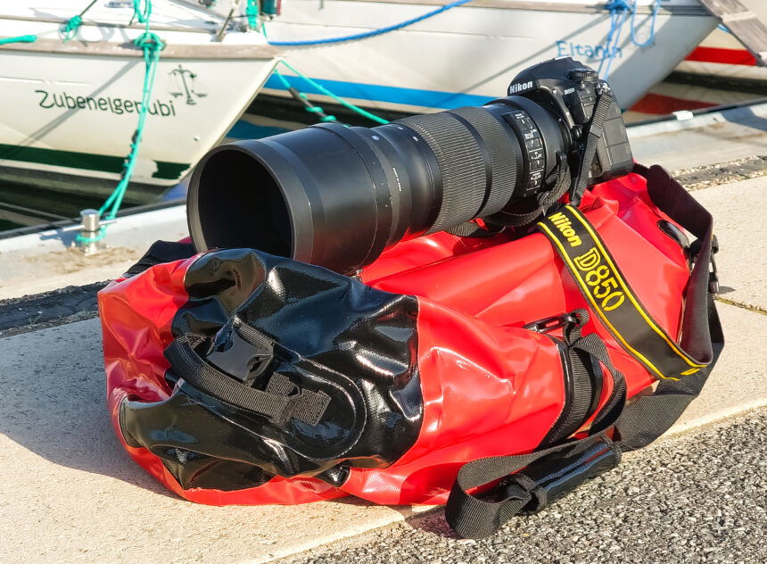 Waterproof protection for sailing photographer’s equipment