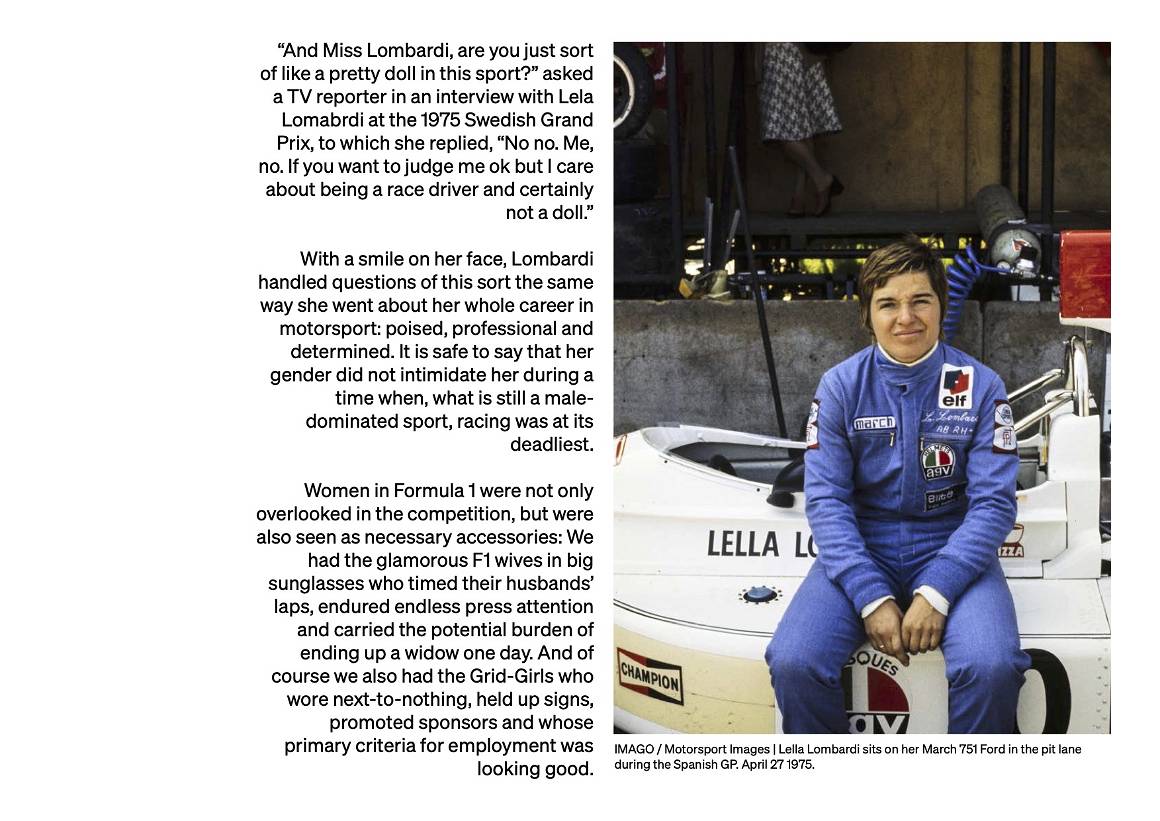 Women in Formula 1 – The Legacy of Lella Lombardi. IMAGO archive.