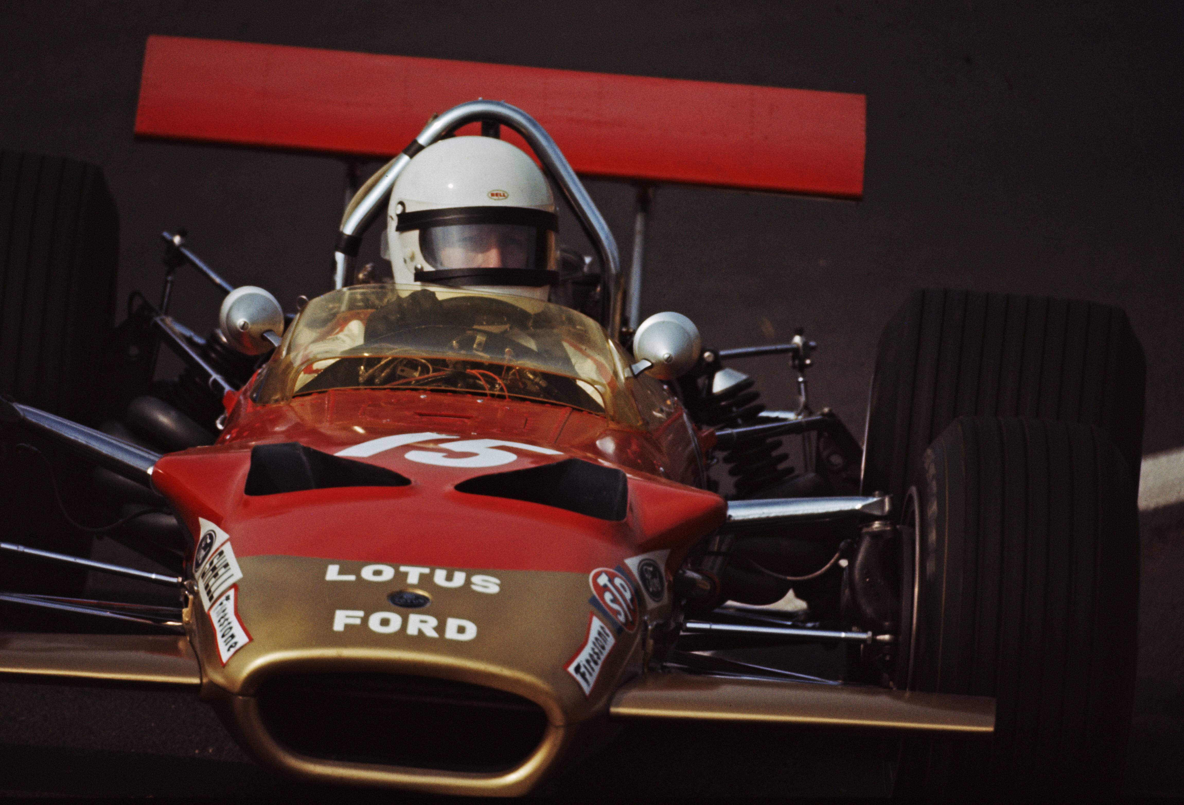 IMAGO / Motorsport Images / Rainer Schlegelmilch | Jochen Rindt, Lotus 49B Ford during the French GP at Circuit de Charade. 6 July, 1969.