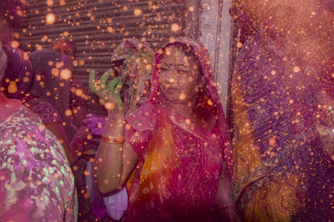 Holi festival, street in colour. imago images/ZUMA Wire