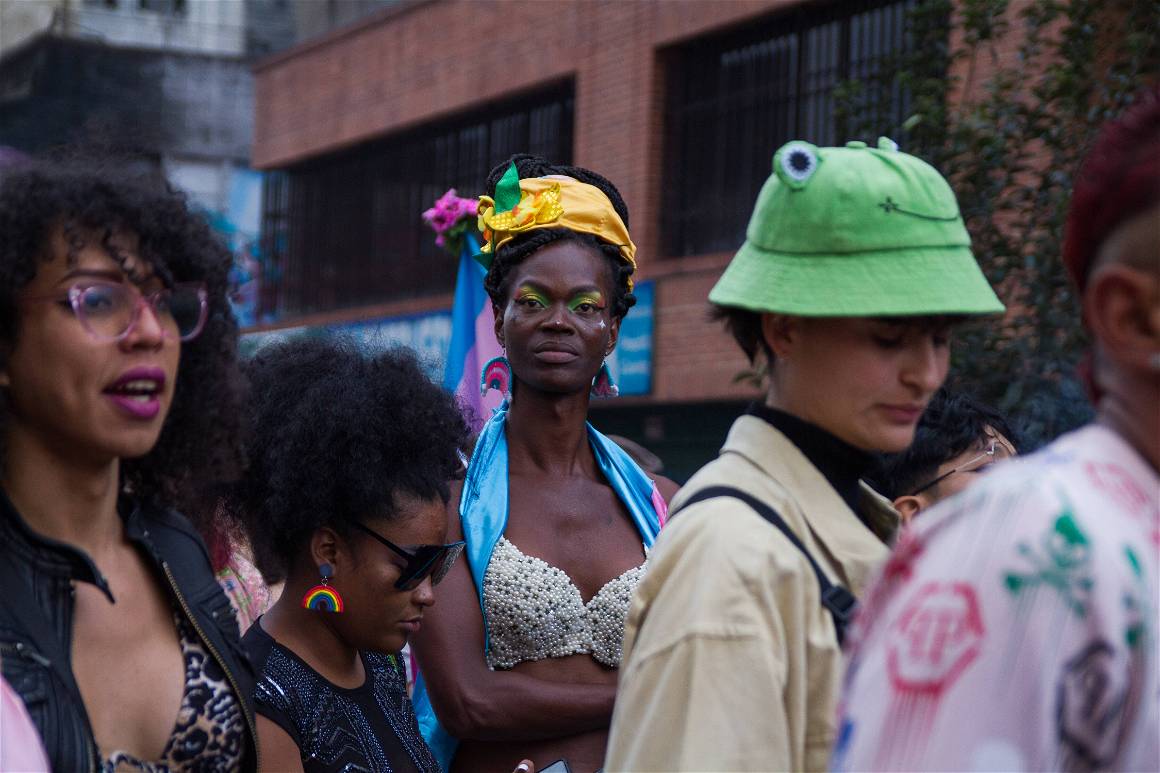 IMAGO / VWPics | A demonstrator marches during transgender community pride parade in Bogota, Colombia. July 15, 2022.
