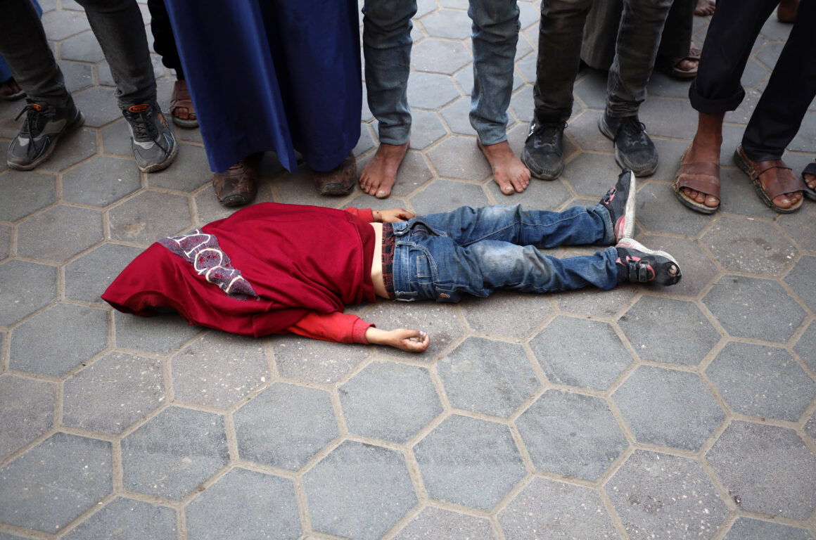 photo of a child killed in an Israeli bombardment