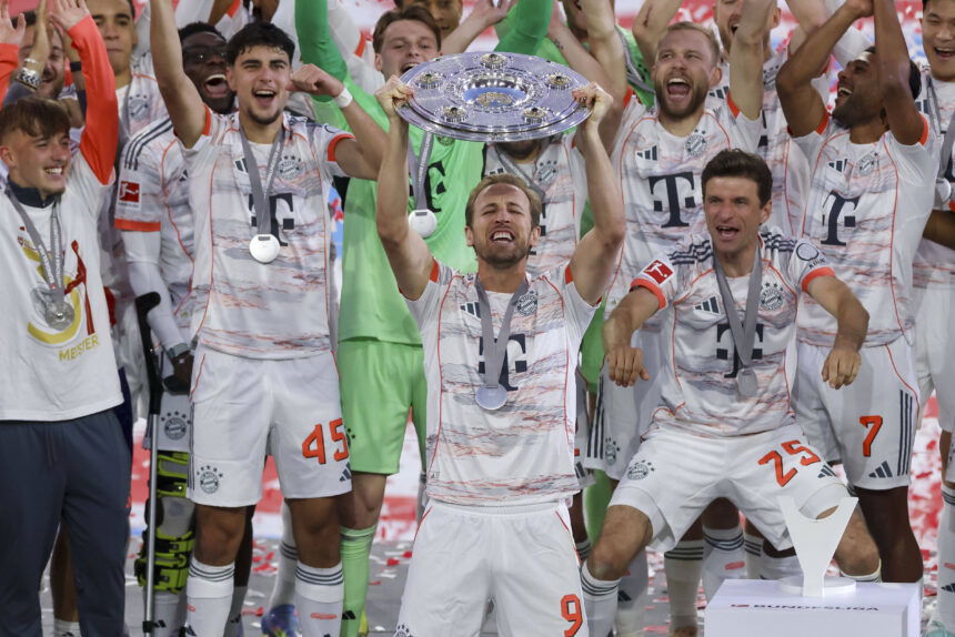 Bayern München winning Bundesliga 2025