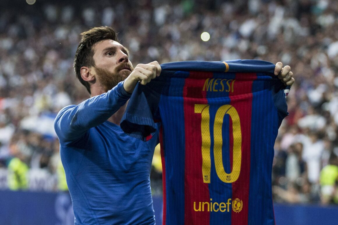 Lionel Messi's iconic celeberation.
