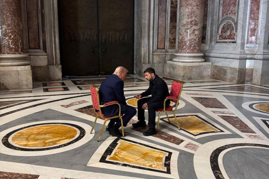 Trump and zelensky photo in pope funeral